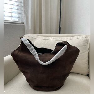 Chic Viral Brown Suede Tote Bag